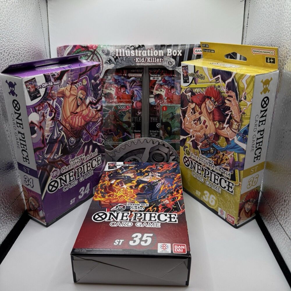 One Piece TCG English Bundle: Illustration Box Vol 8, & ST 34-36 - Ready to Ship
